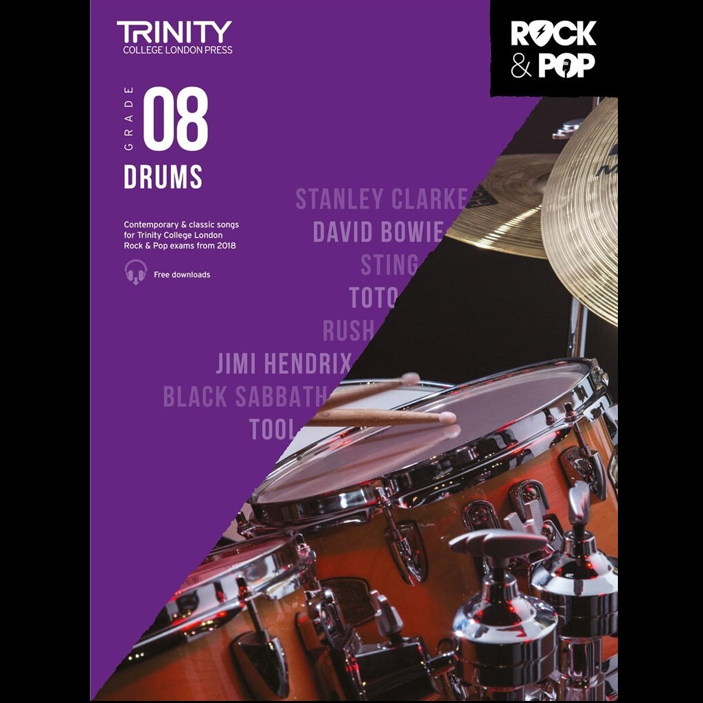 TCL Rock and Pop Drums Grade 8 - Drum Exam Music available at Foulds Guitars Derby