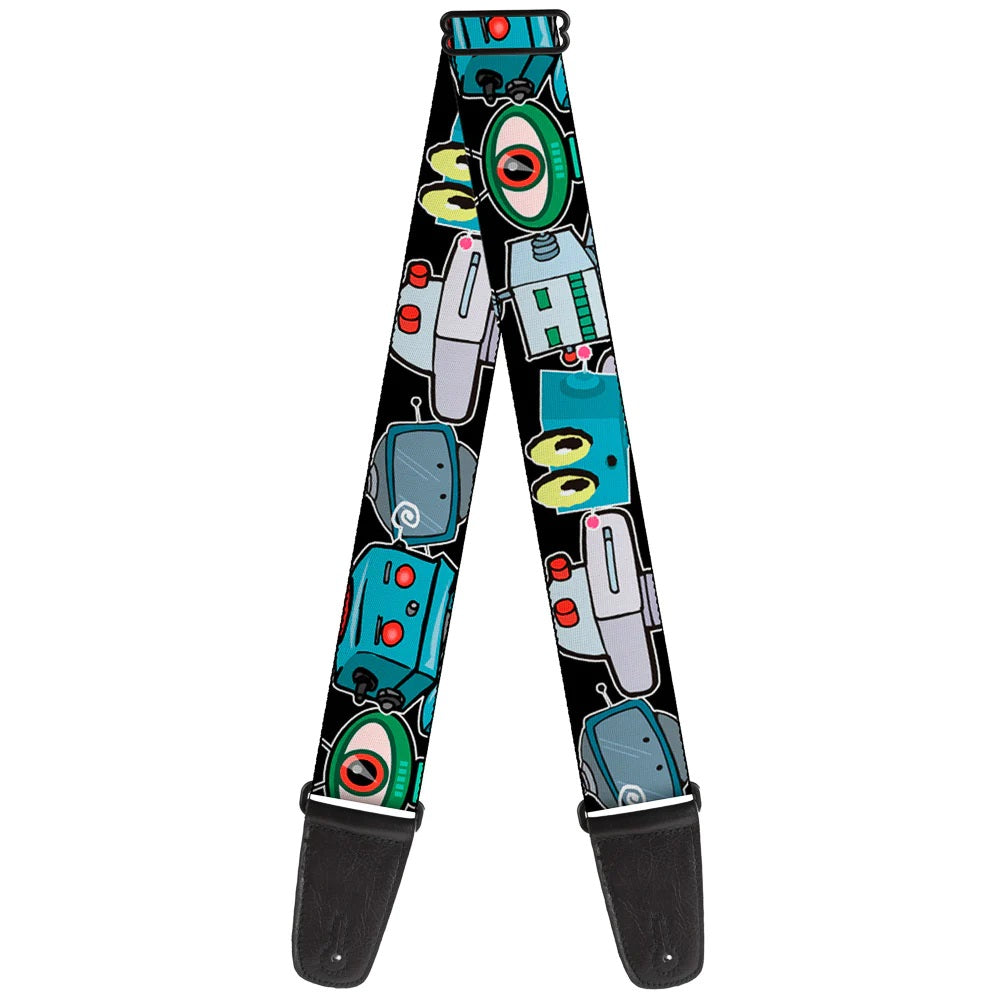 Buckle-Down Robots Close-Up - Straps available at Foulds Guitars Derby