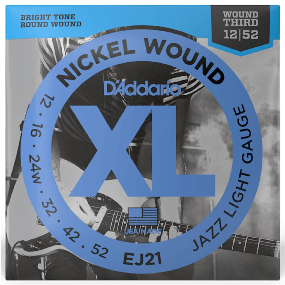 D'Addario EJ21 12-52 - Archtop Strings available at Foulds Guitars Derby