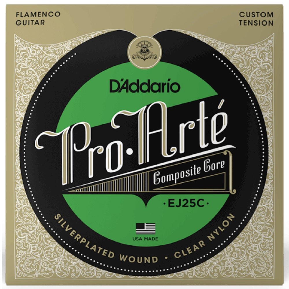 D'Addario EJ25C Pro-Arte Flamenco - Tie On available at Foulds Guitars Derby
