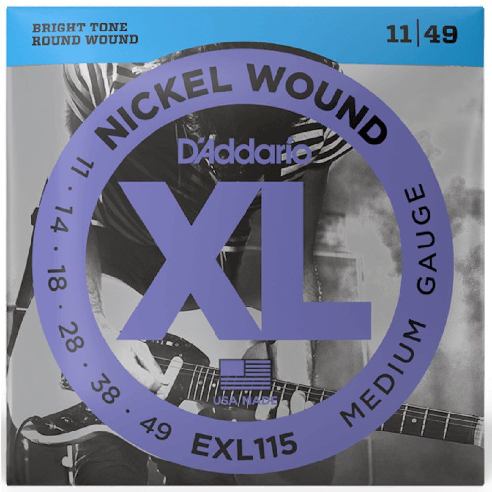 D'Addario EXL115 Electric 11-49 - Electric Guitar Strings available at Foulds Guitars Derby