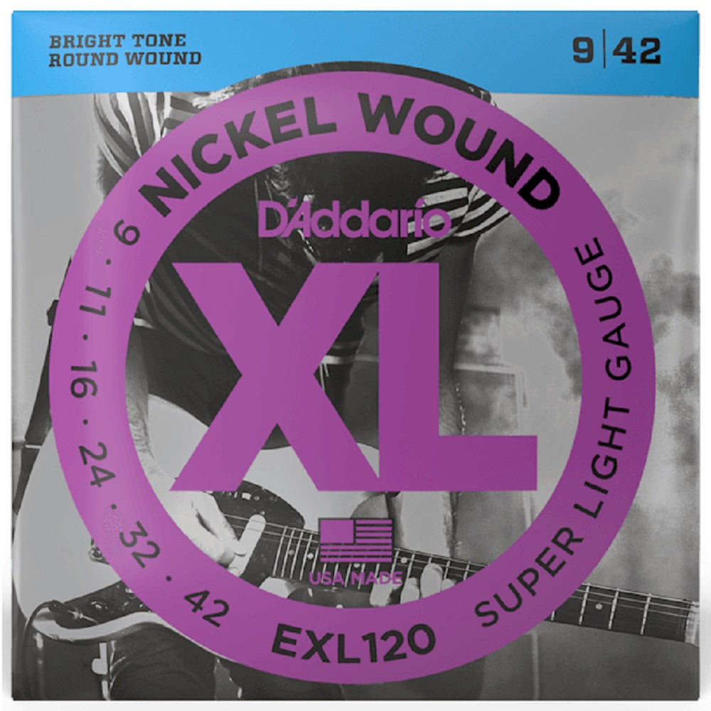 D'Addario EXL120 Electric 9-42 - Electric Guitar Strings available at Foulds Guitars Derby