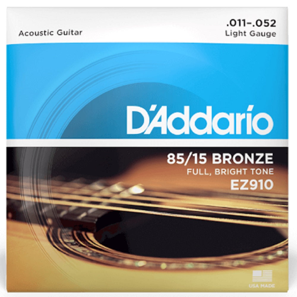 D'Addario EZ910 85/15 Bronze 11-52 - Acoustic Guitar Strings available at Foulds Guitars Derby