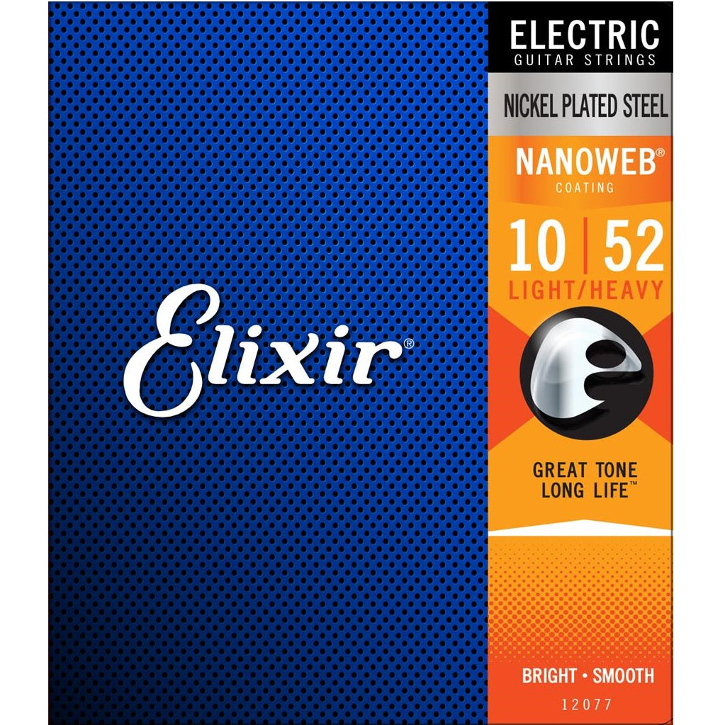 Elixir Electric Nanoweb 12077 10-52 - Electric Guitar Strings available at Foulds Guitars Derby