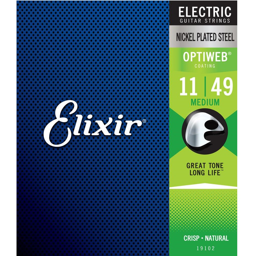 Elixir Electric Optiweb 19102 11-49 - Electric Guitar Strings available at Foulds Guitars Derby