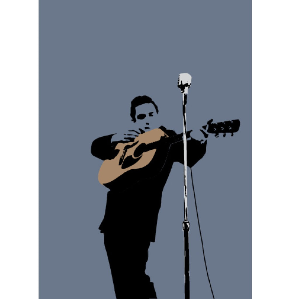 Johnny Cash Pop Art Card - Greetings Cards available at Foulds Guitars Derby
