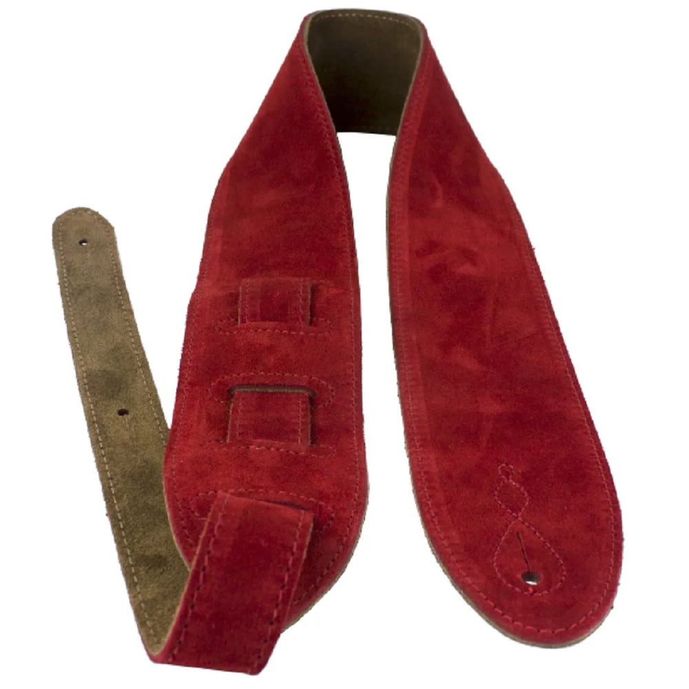 Leathergraft Comfy Red Strap - Straps available at Foulds Guitars Derby