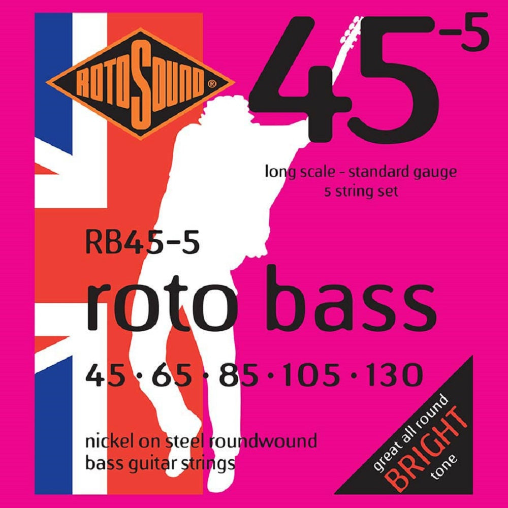 Rotosound RB45-5 5-String 45-130 - Bass Strings available at Foulds Guitars Derby