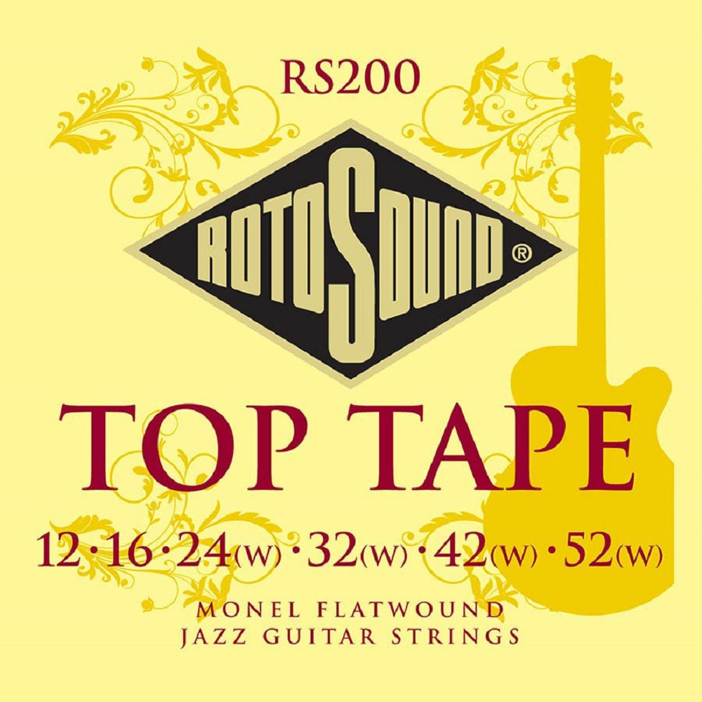 Rotosound Top Tape Monel Flatwound 12-52 - Archtop Strings available at Foulds Guitars Derby