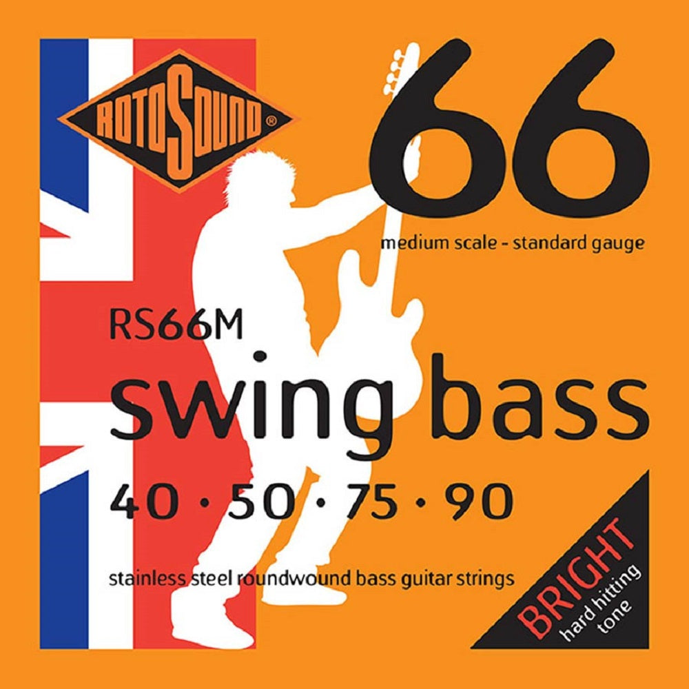 Rotosound Medium Scale RS66M 40-90 - Bass Strings available at Foulds Guitars Derby