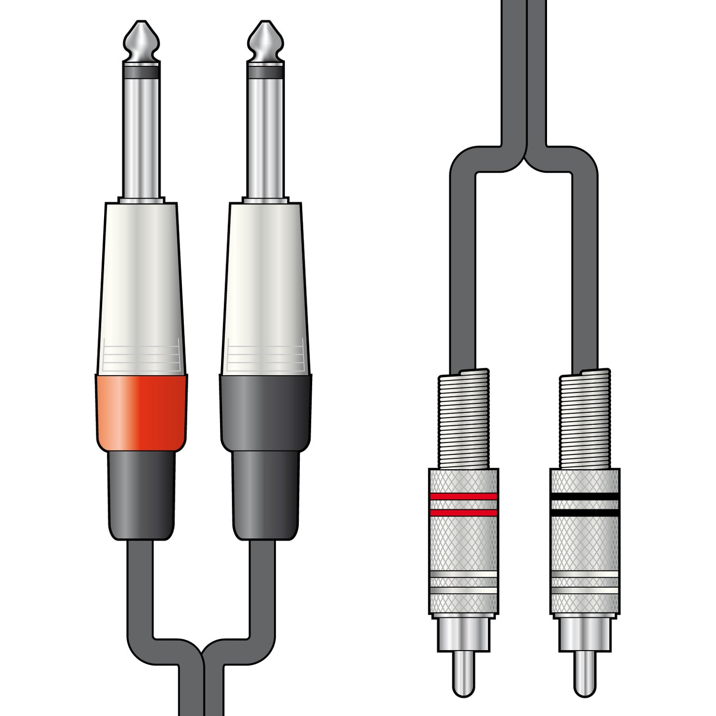 Citronic 2x6.3mm TRS - 2xRCA 3m