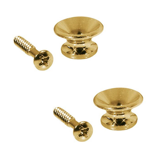 Boston Strap Button Pair Gold 13mm - nan available at Foulds Guitars Derby