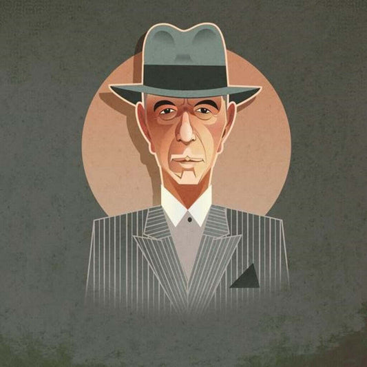Leonard Cohen Pop Art Icons Card - nan available at Foulds Guitars Derby