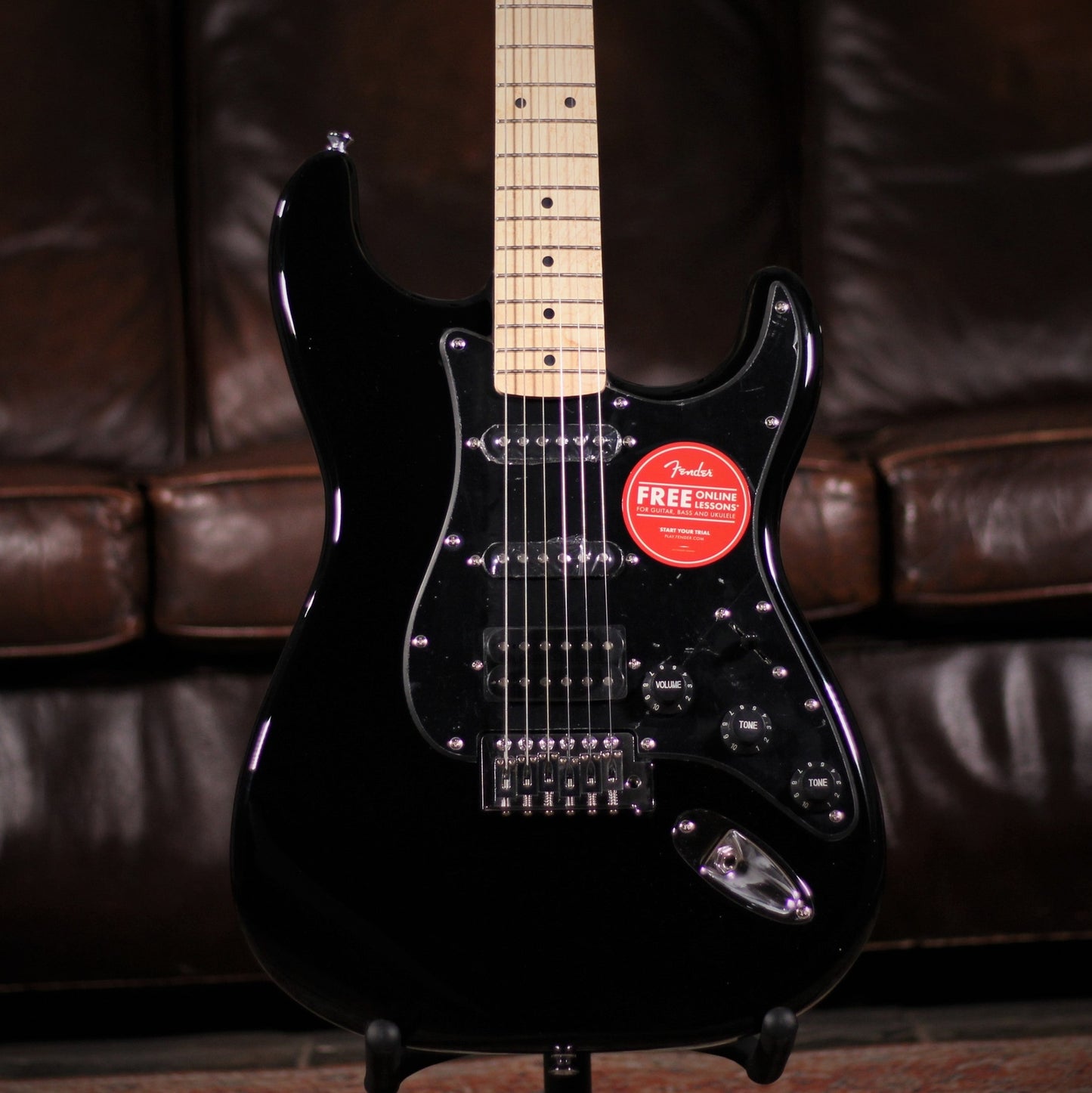 Squier Sonic Strat HSS Black - nan available at Foulds Guitars Derby