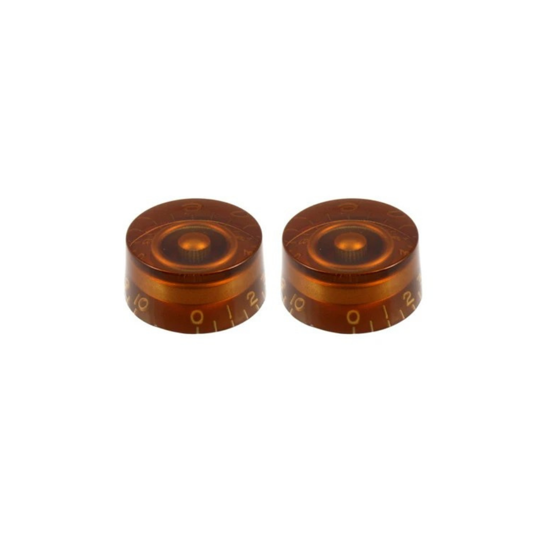 Allparts Set of 2 Vintage Style Amber Speed Knobs