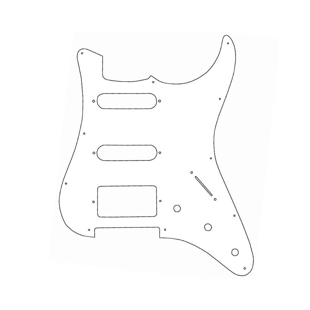 Guitar Tech HSS Scratchplate White