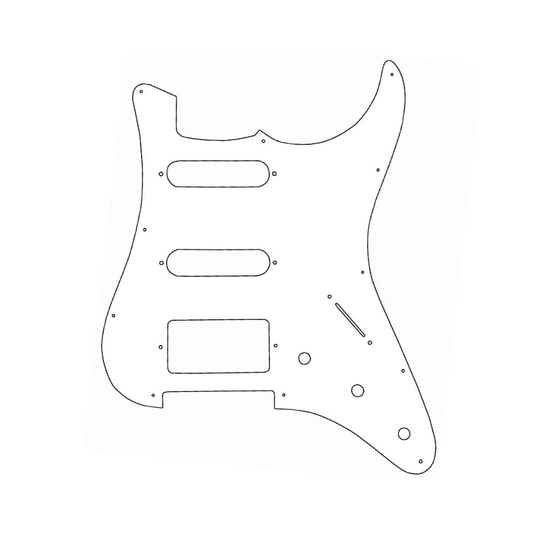 Guitar Tech HSS Scratchplate White