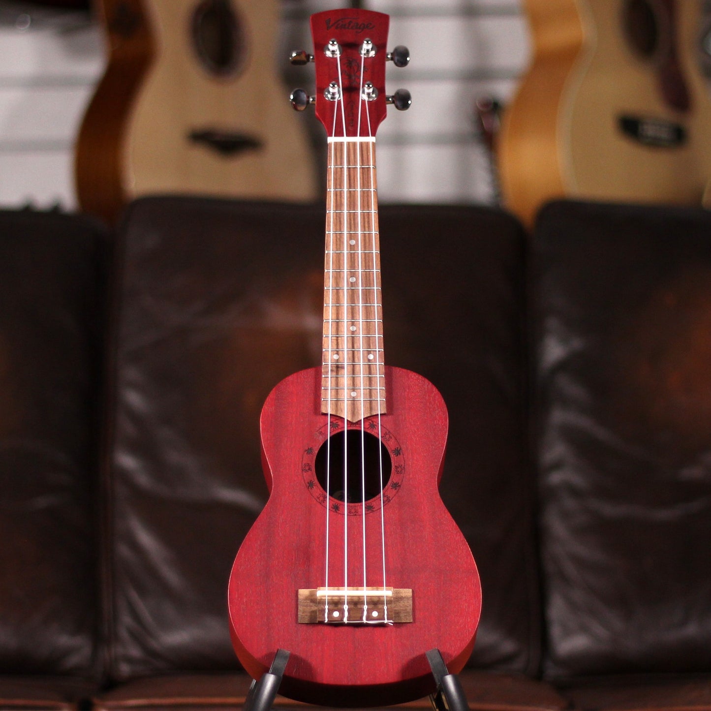 Laka Sapele Series Soprano Ukulele - Red
