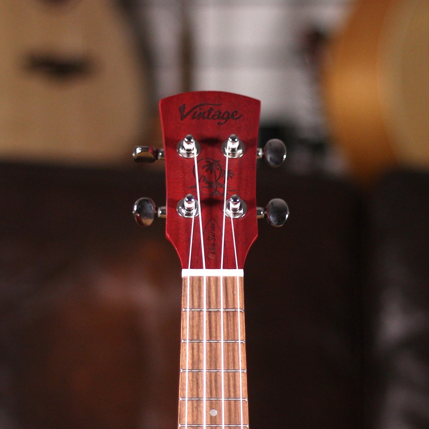 Laka Sapele Series Soprano Ukulele - Red