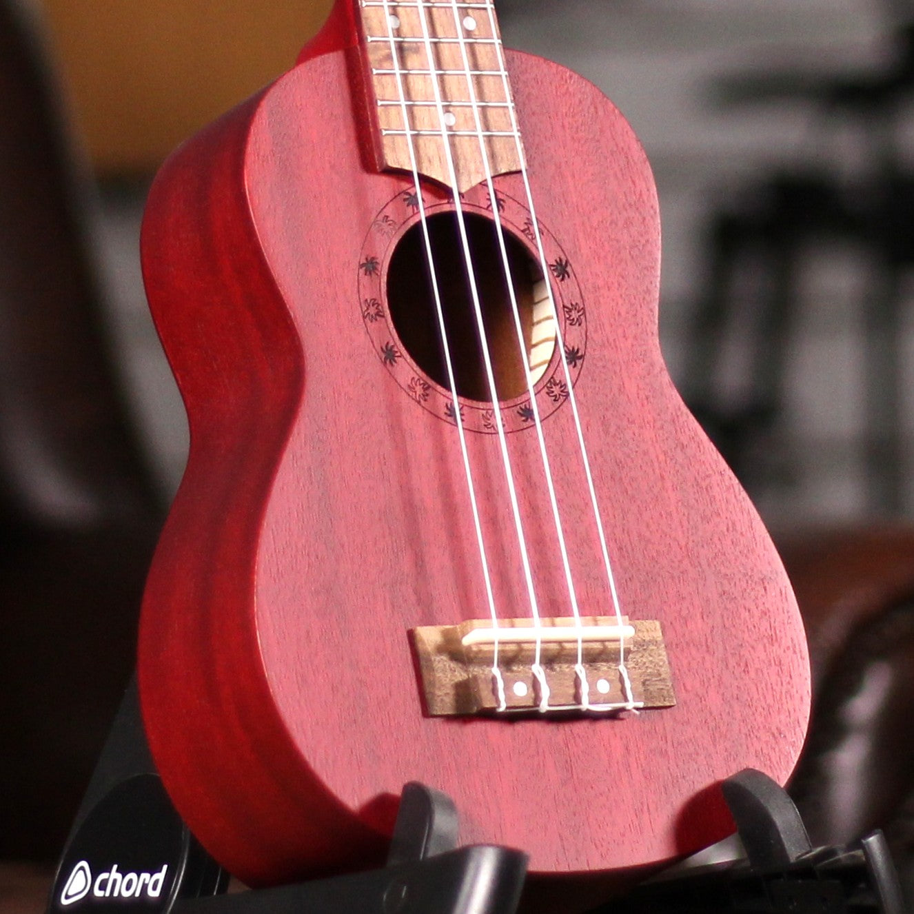 Laka Sapele Series Soprano Ukulele - Red