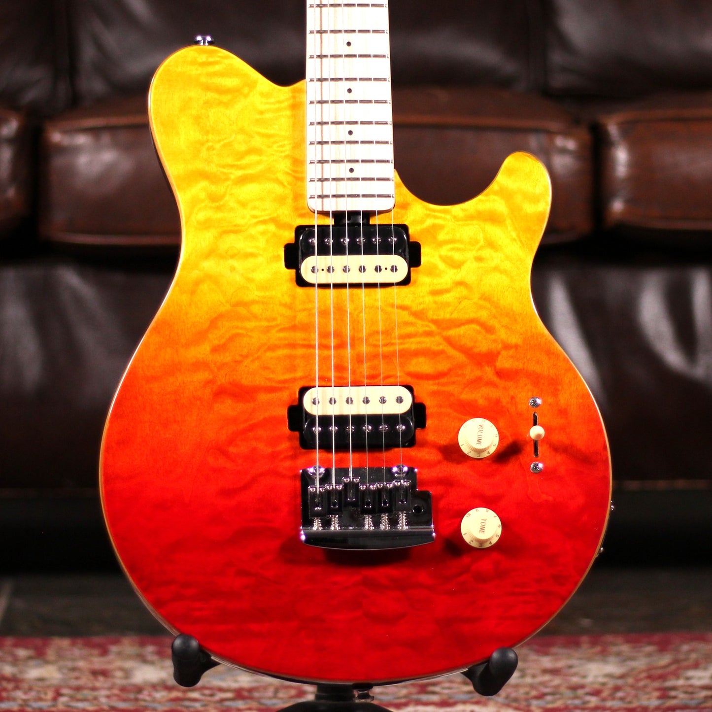 Sterling Sub Axis Quilted Maple Spectrum Red