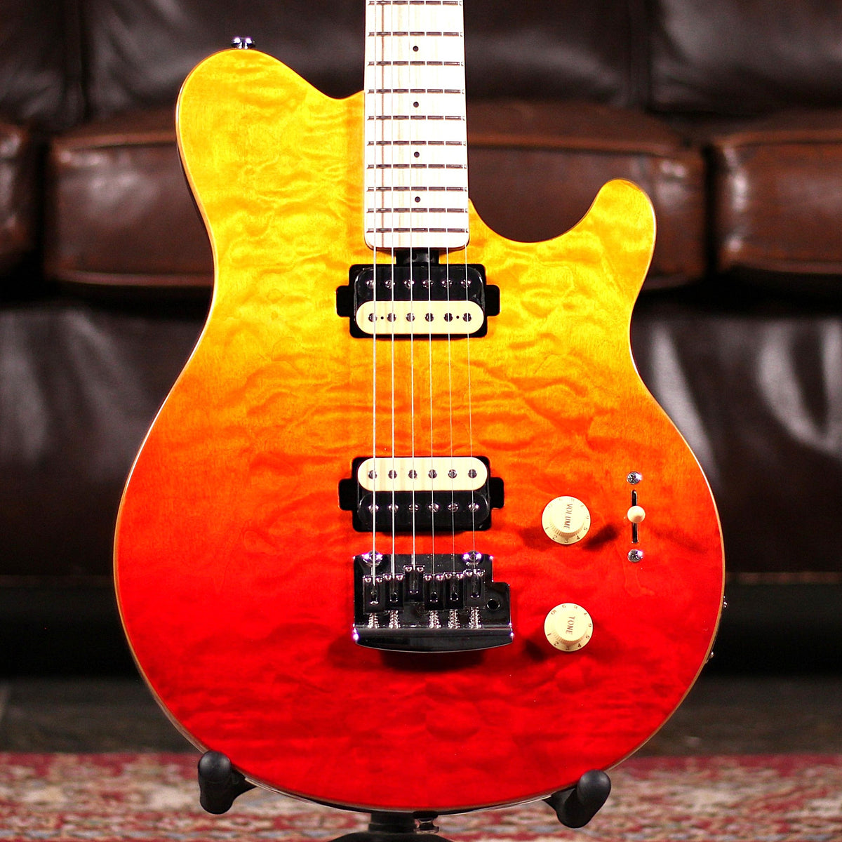 Sterling Sub Axis Quilted Maple Spectrum Red