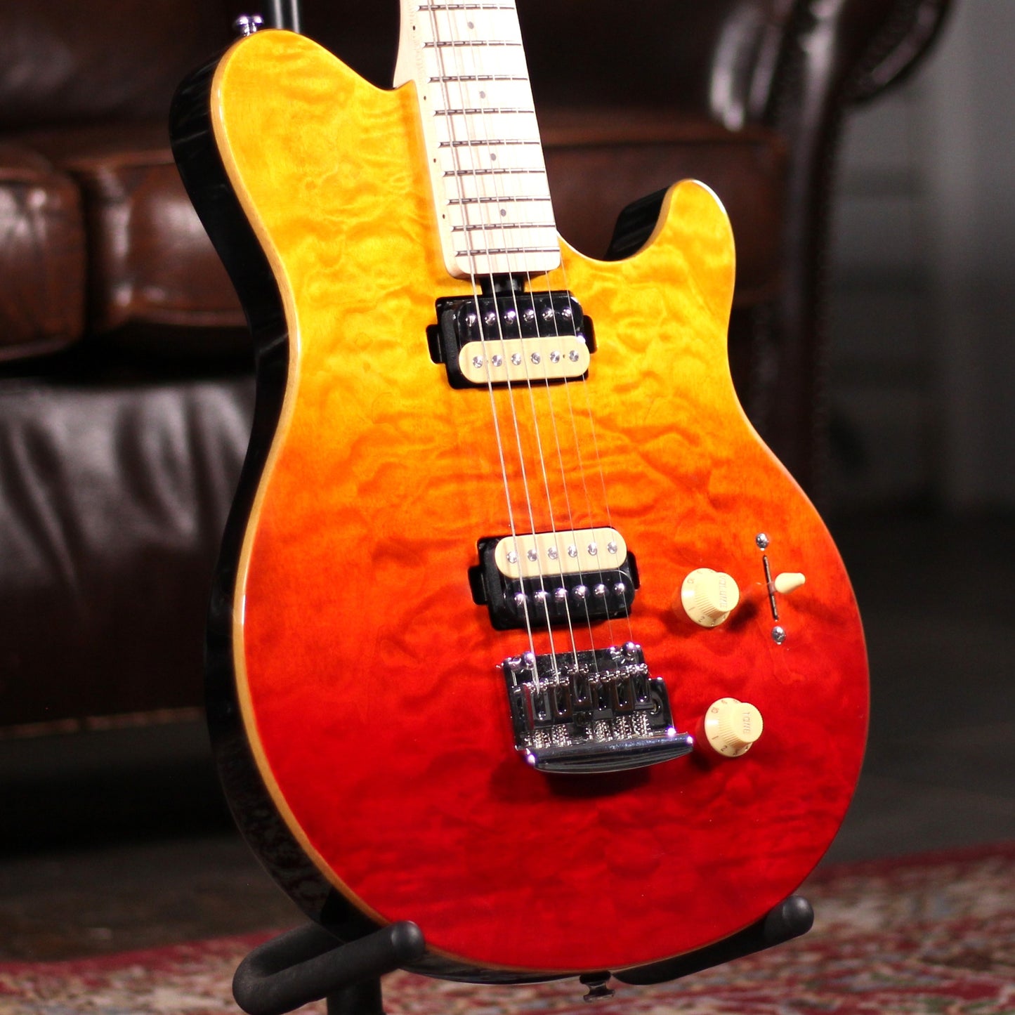 Sterling Sub Axis Quilted Maple Spectrum Red