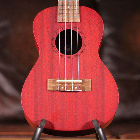 Laka Sapele Series Concert Ukulele - Red