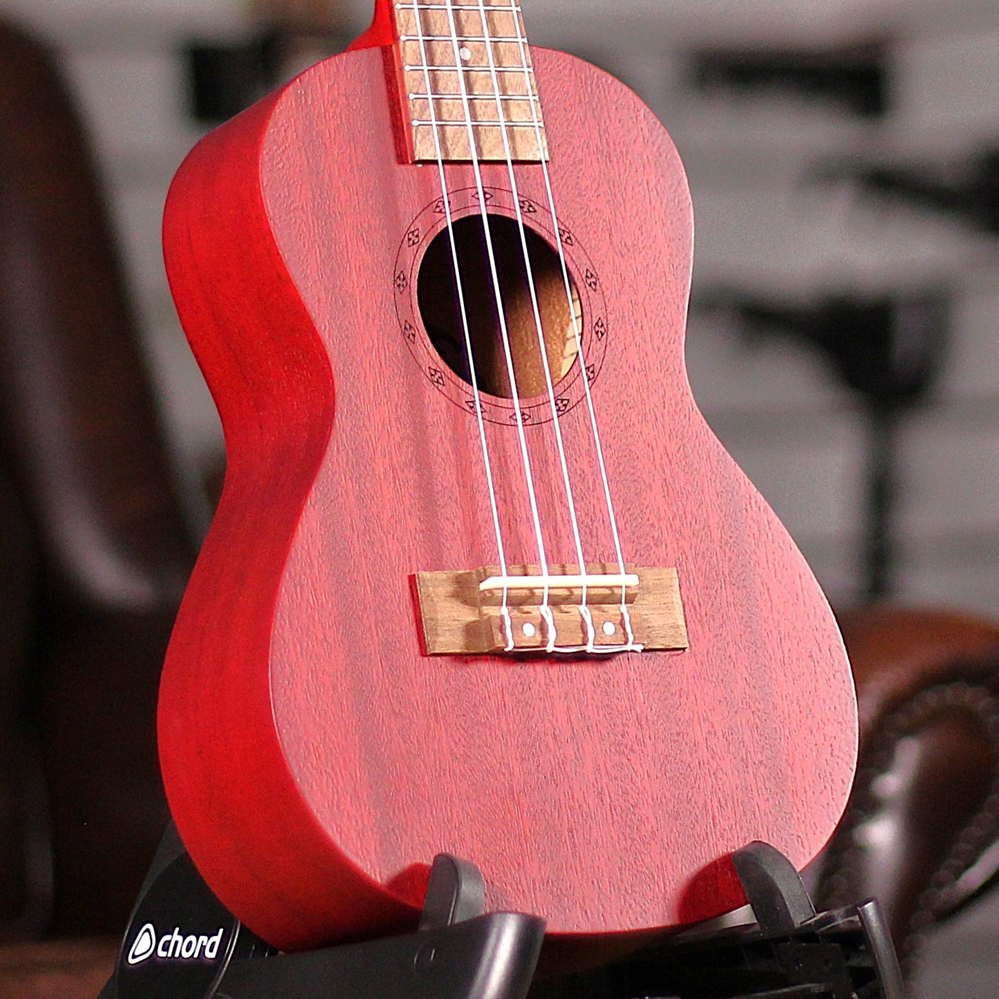 Laka Sapele Series Concert Ukulele - Red