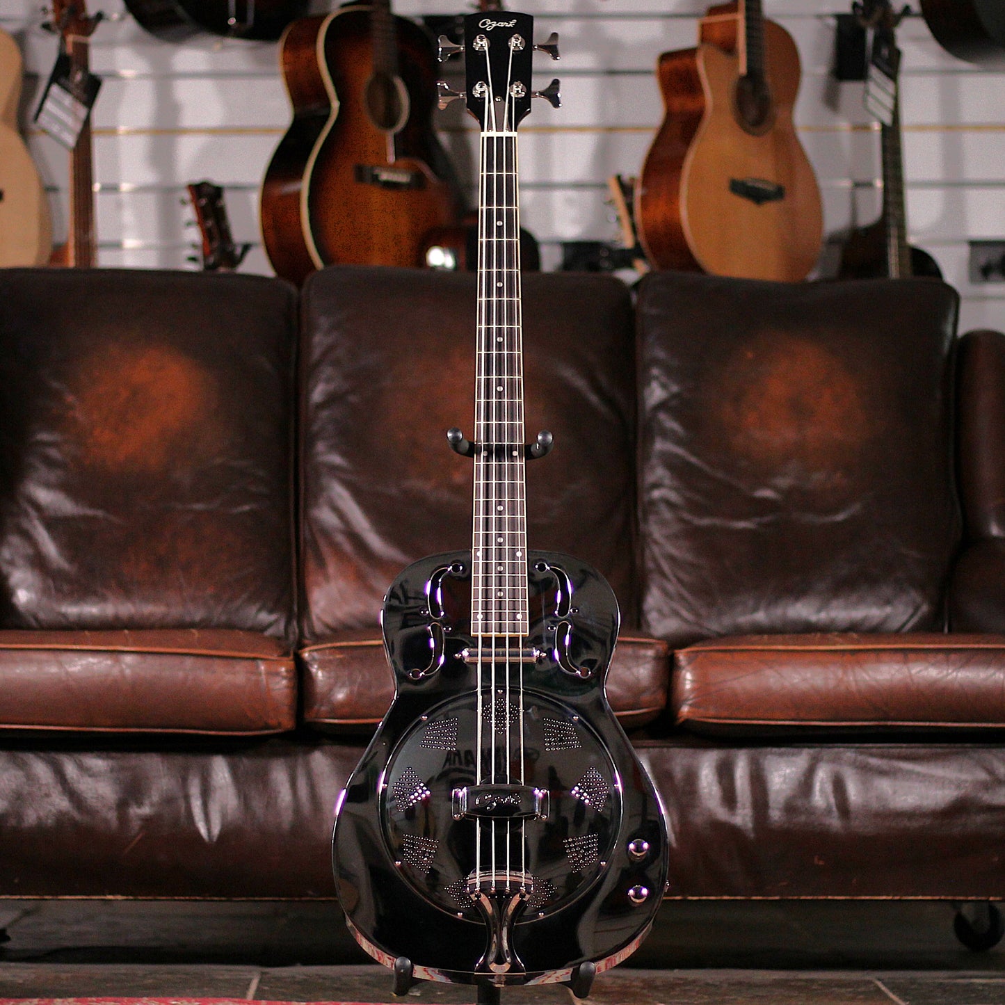 Ozark Resonator Bass Nickel Plate with Pickup