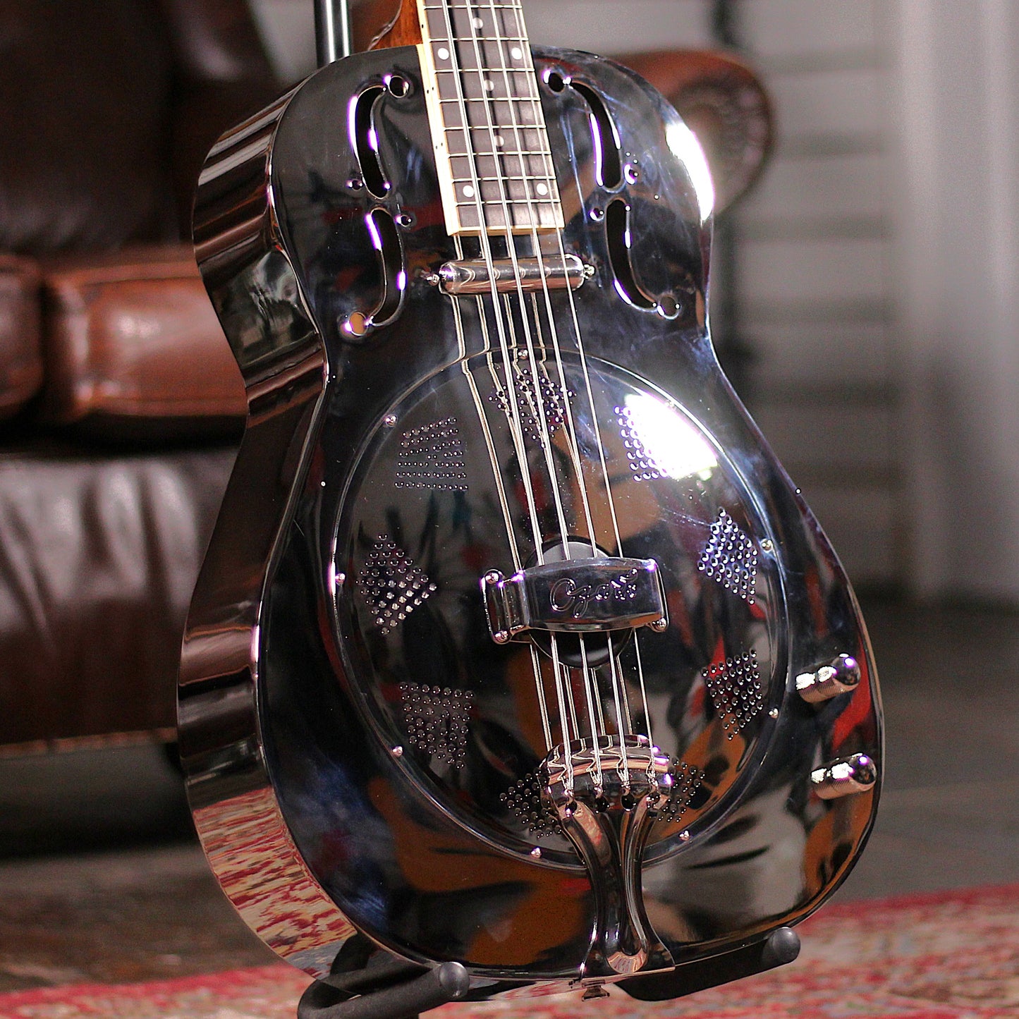 Ozark Resonator Bass Nickel Plate with Pickup