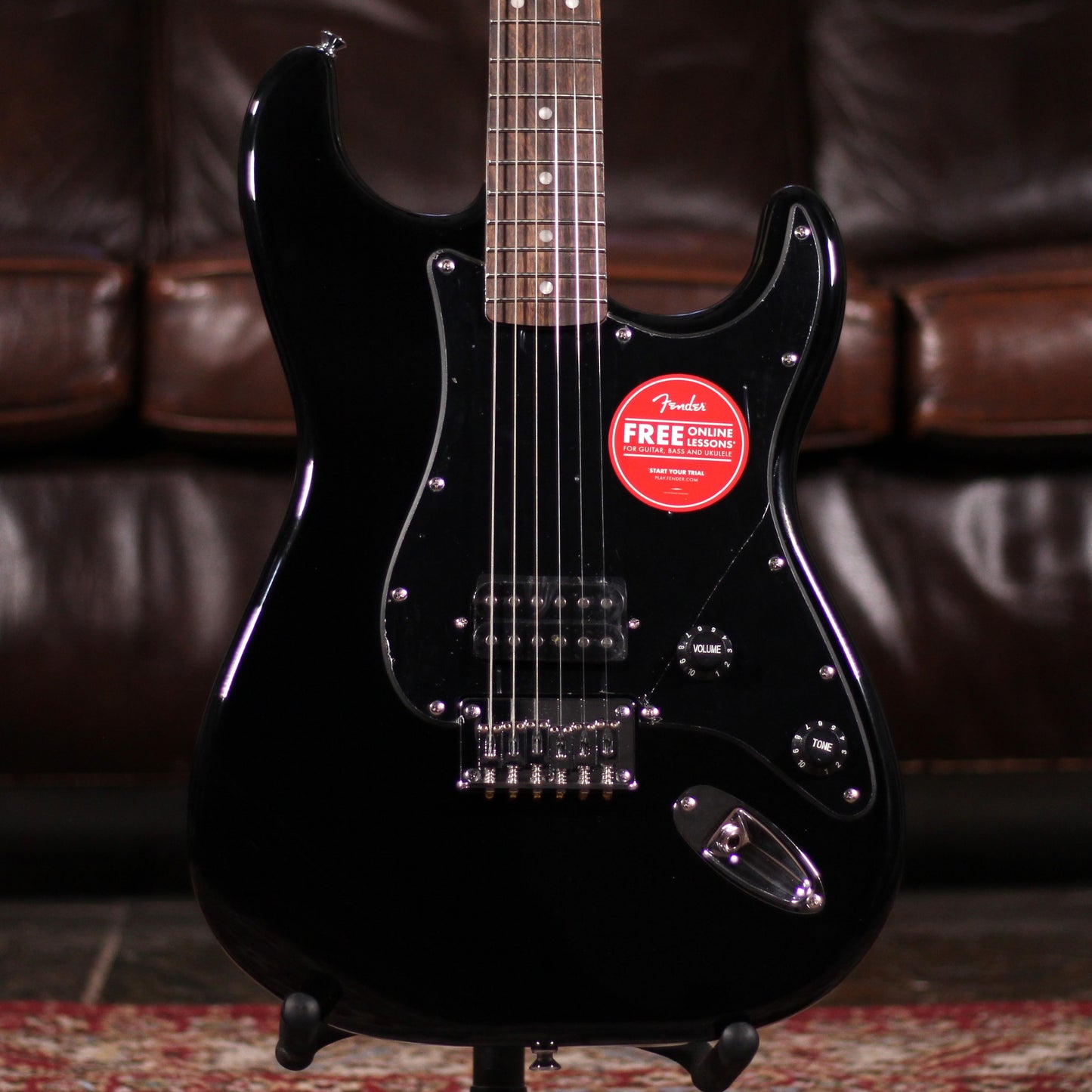 Squier Sonic Stratocaster Hard-Tail Black - Electric Guitars available at Foulds Guitars Derby
