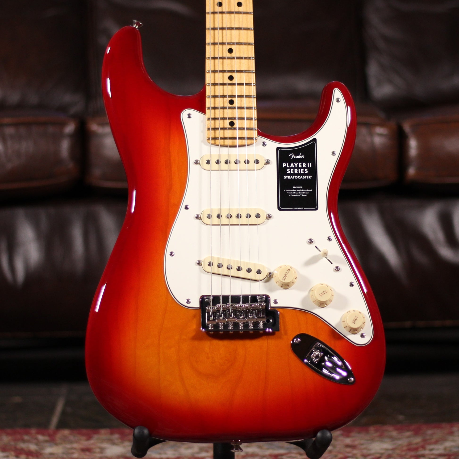 Fender Player II Stratocaster - Aged Cherry Burst - Electric Guitars available at Foulds Guitars Derby
