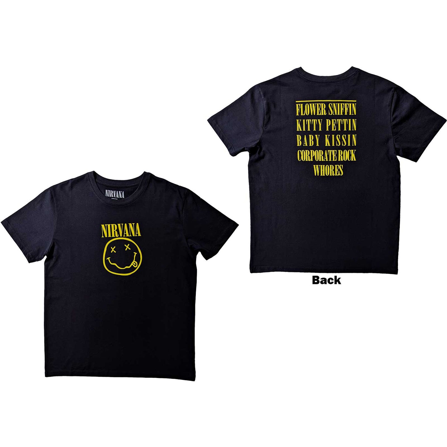 Nirvana Yellow Smiley T-Shirt flower sniffin