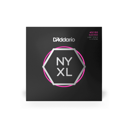 D'Addario NYXL Bass Strings 45 -130 5-String - Acoustic Bass Strings available at Foulds Guitars Derby
