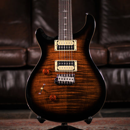 PRS SE Custom 24 Left Hand Black Gold Burst