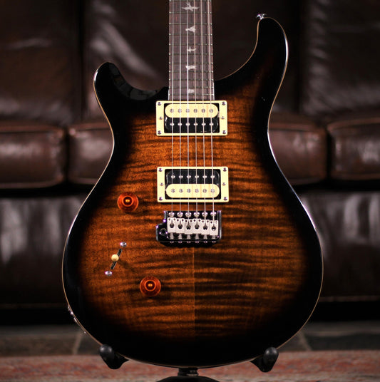 PRS SE Custom 24 Left Hand Black Gold Burst