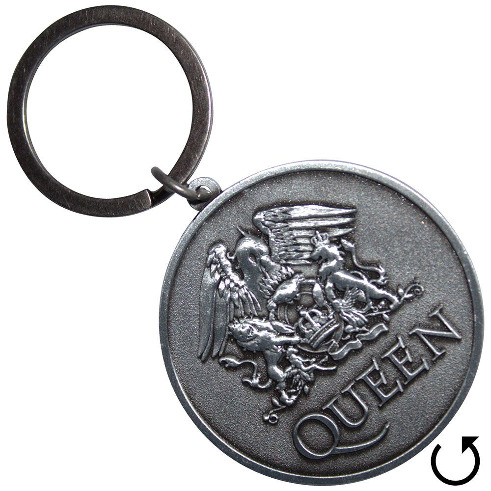 Queen Silver Crest Keychain