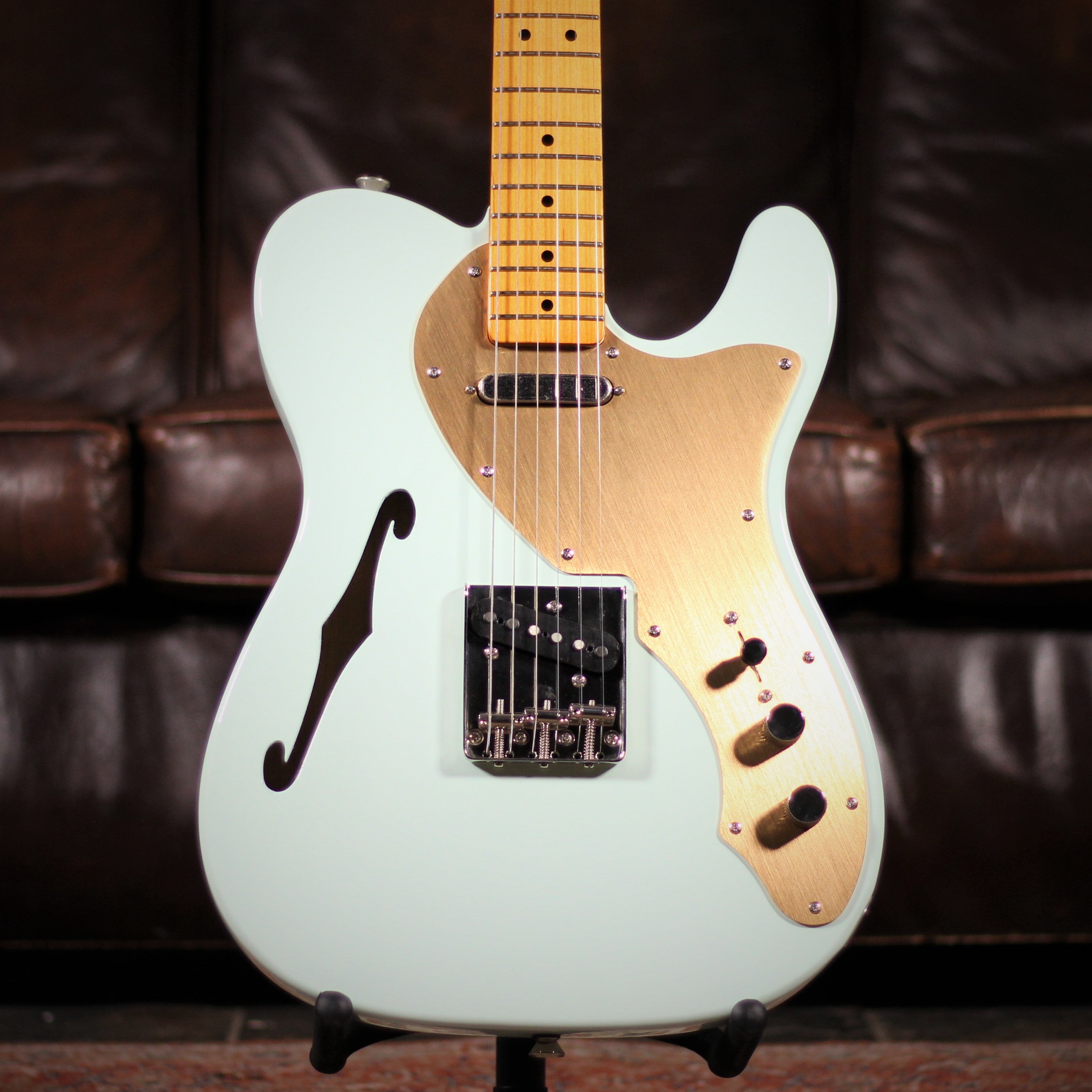 Squier CV 60s Tele Thinline MN Sonic Blue – Foulds Guitars