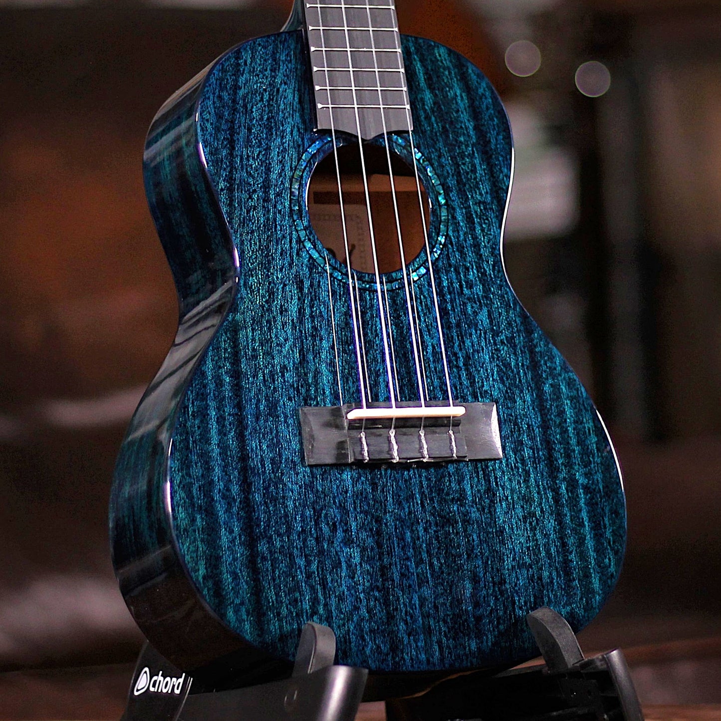 Uma Solid Mahogany Soprano Ukulele - Blue