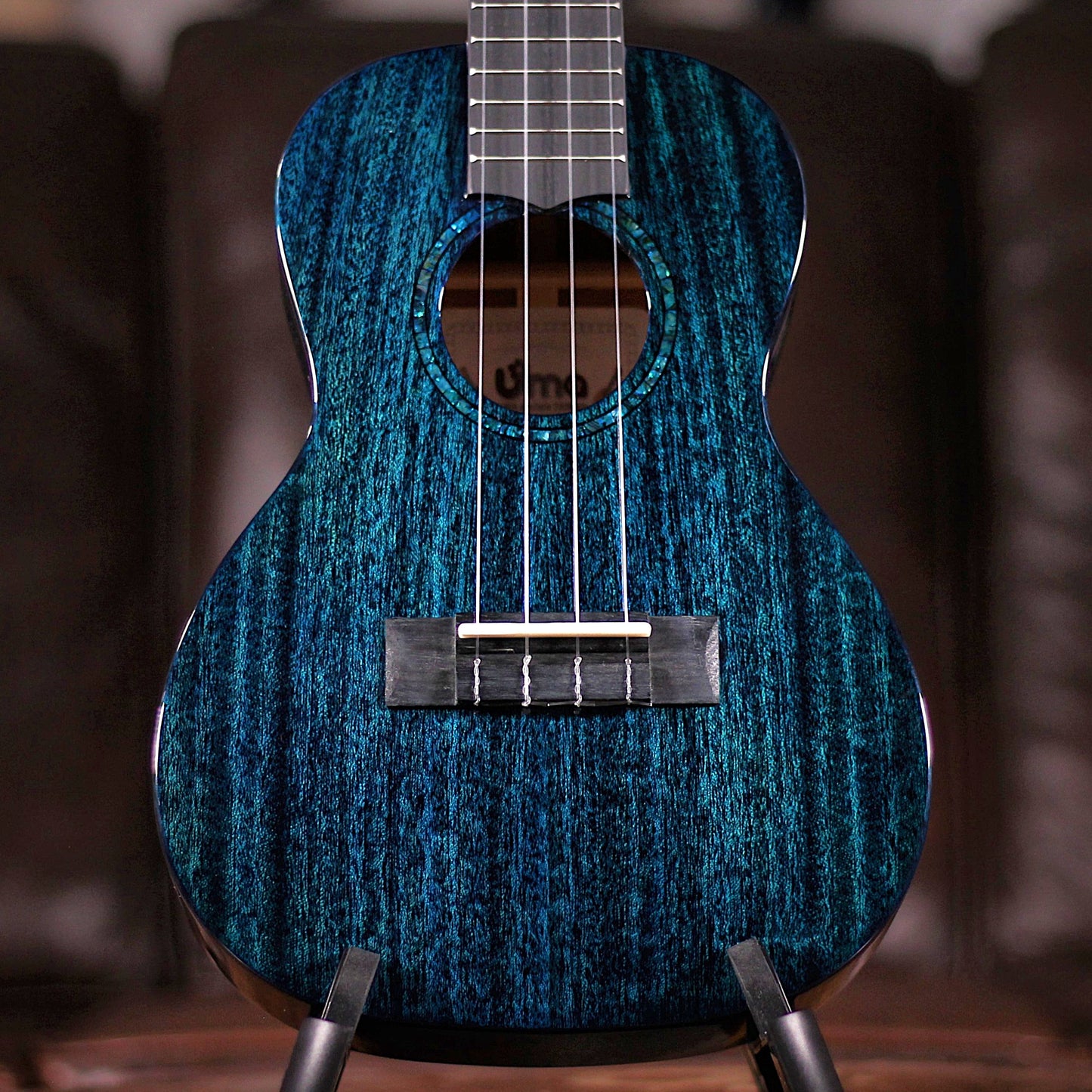 Uma Solid Mahogany Soprano Ukulele - Blue