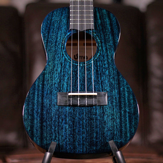 Uma Solid Mahogany Soprano Ukulele - Blue