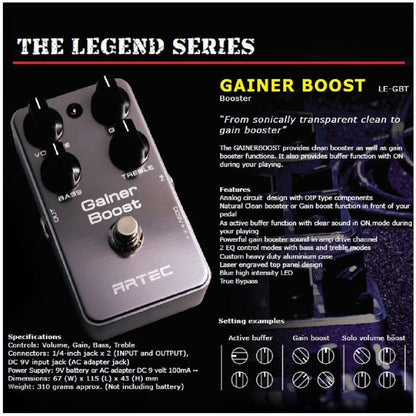 Artec Gainer Boost info