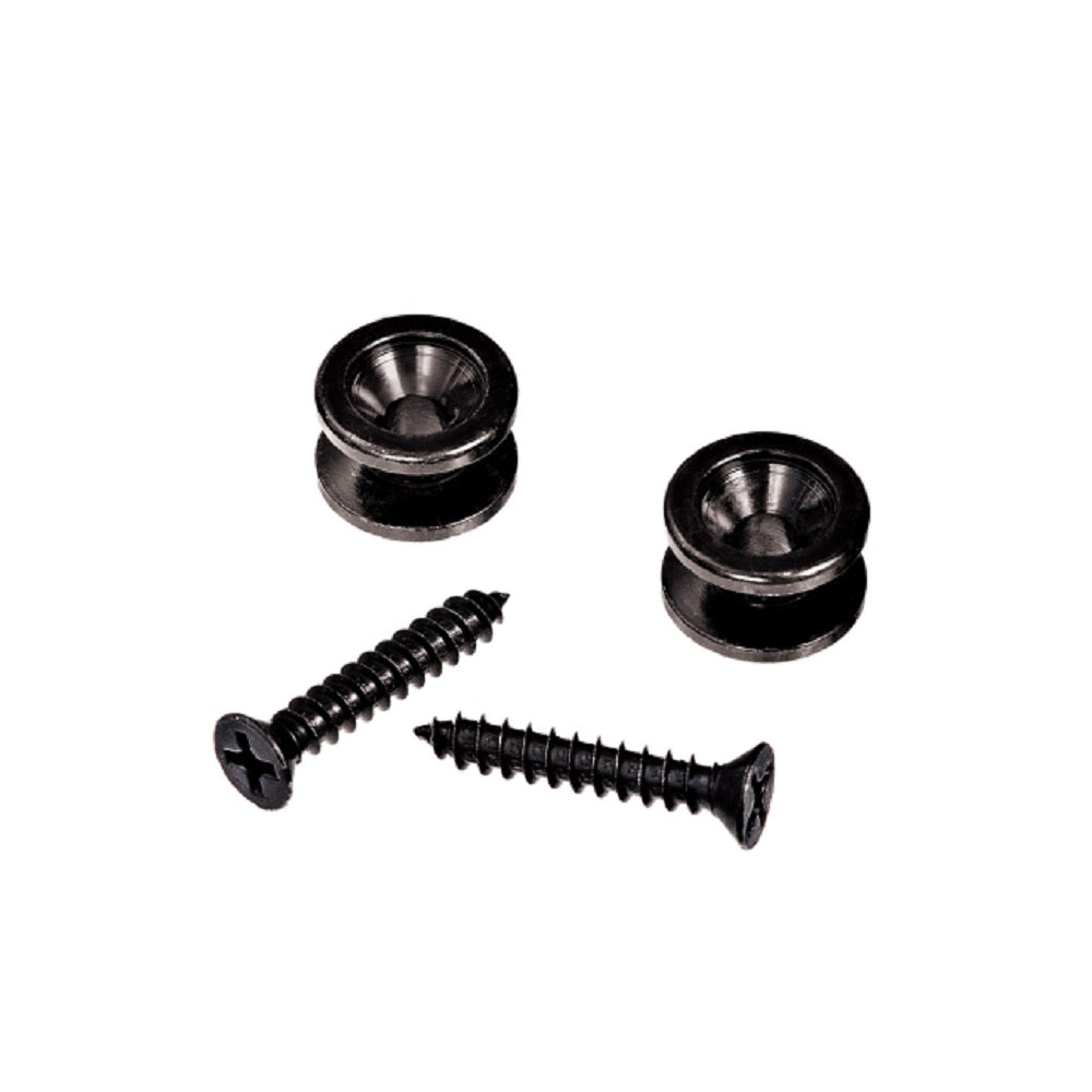 Fould Pin D'Addario End Pin Pair Black | Strap Buttons Derby | Foulds Guitars