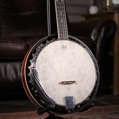 barnes & mulllins perfect 5 string banjo angled