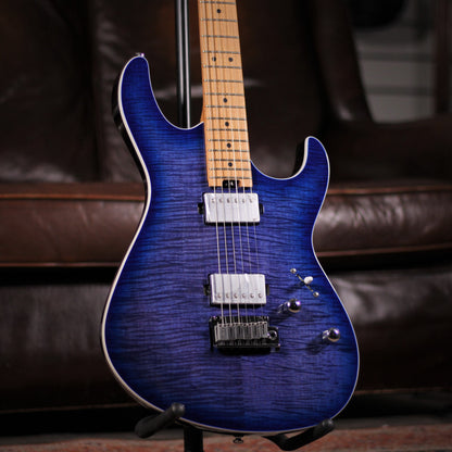 Cort G290 FAT II Bright Blue Burst angled