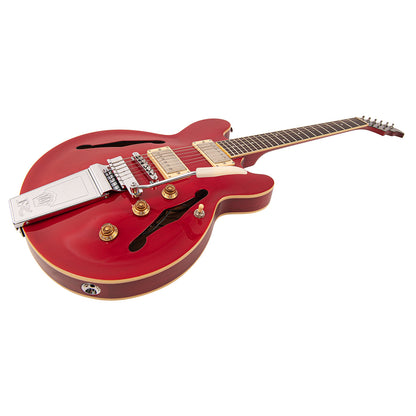 Fret-King Elise Custom with vintage style Vibrato ~ Cherry Red