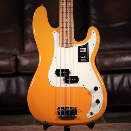 fender player precision bass capri orange