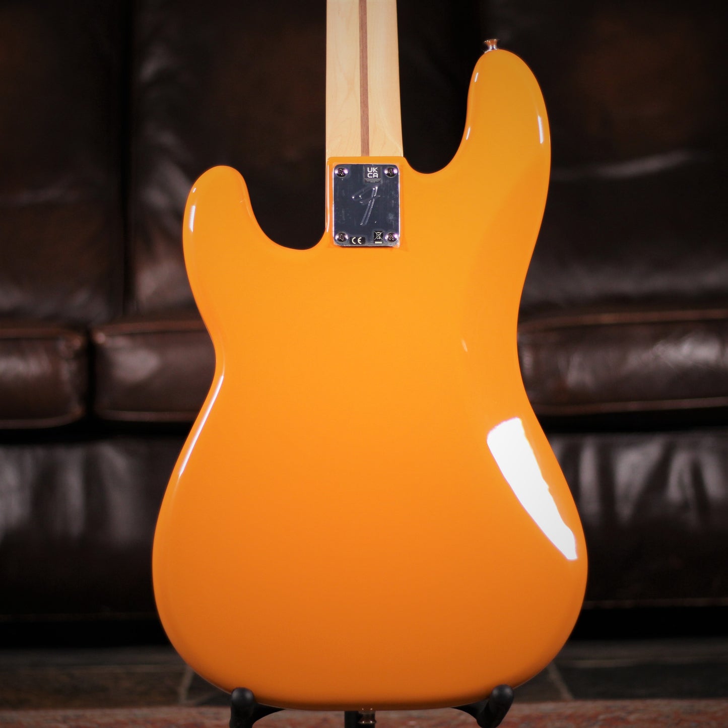 fender player precision bass capri orange rear