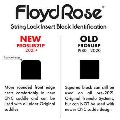 Floyd Rose Original String Lock Insert Block Set ~ Black